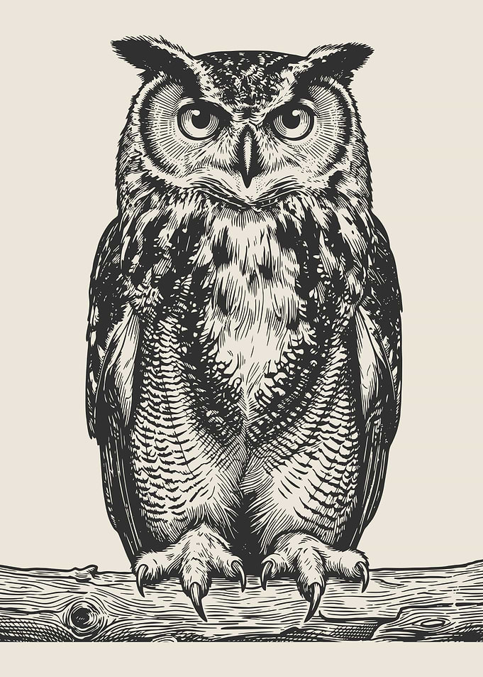 Detailed Owl Illustration
