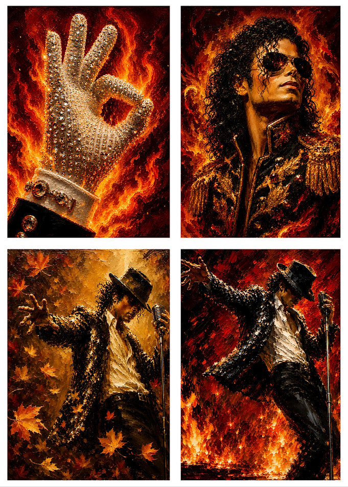 Michael Jackson Fire Art