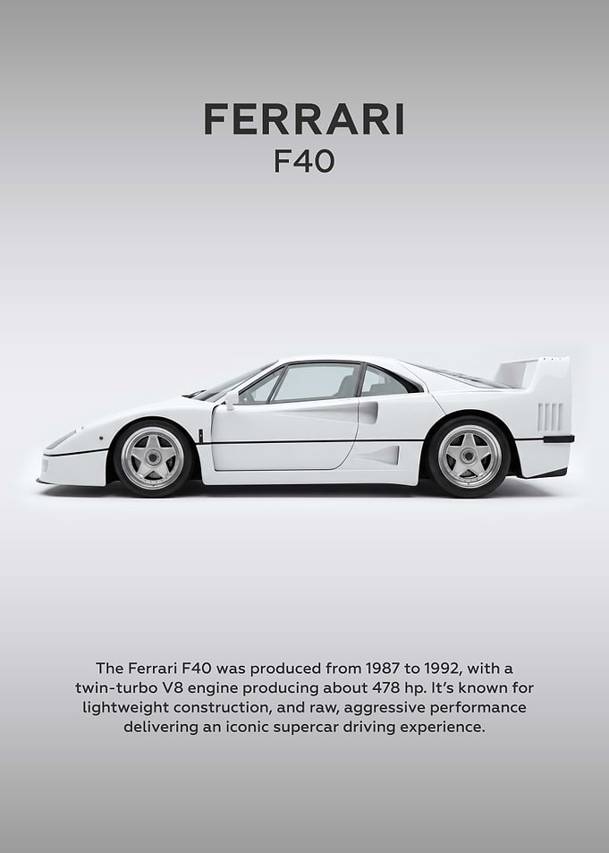 White Ferrari F40