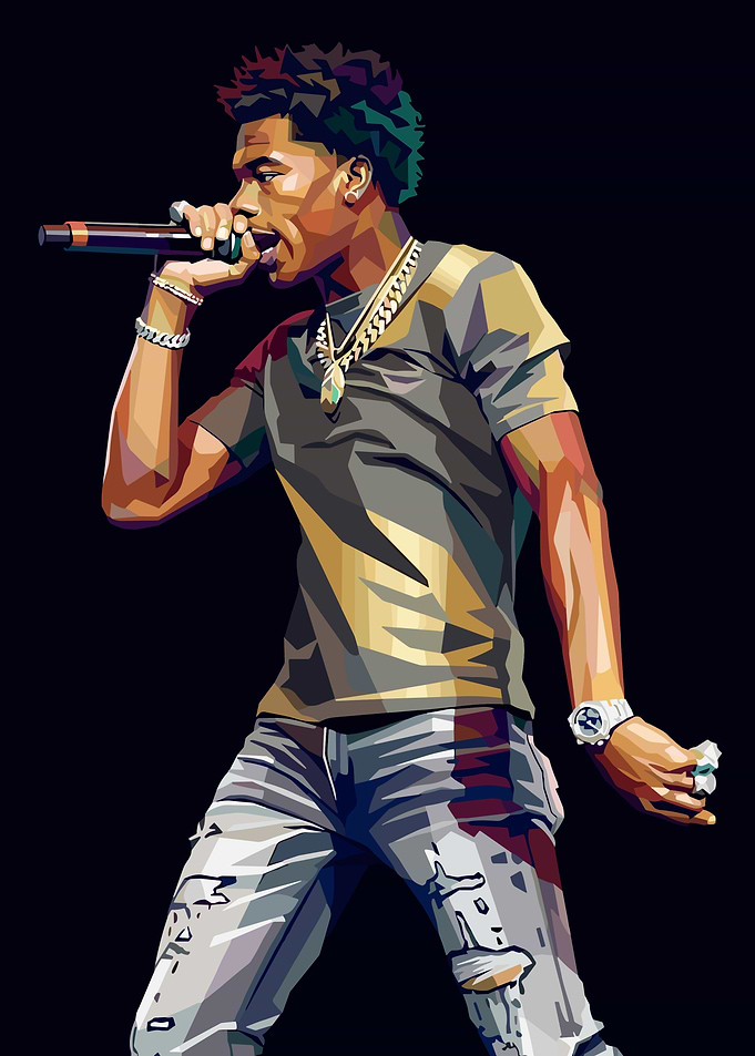 Lil Baby Performing Pop Art
