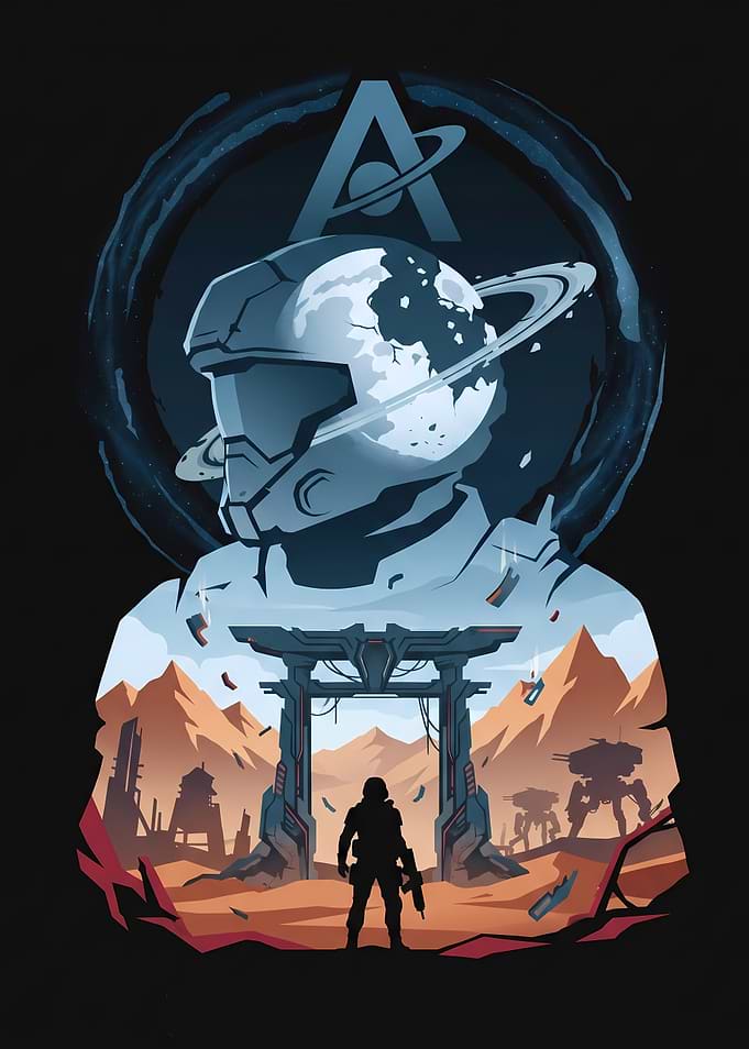 Sci-fi Soldier on Alien Planet