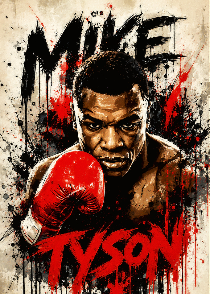 Mike Tyson Boxing Portrait