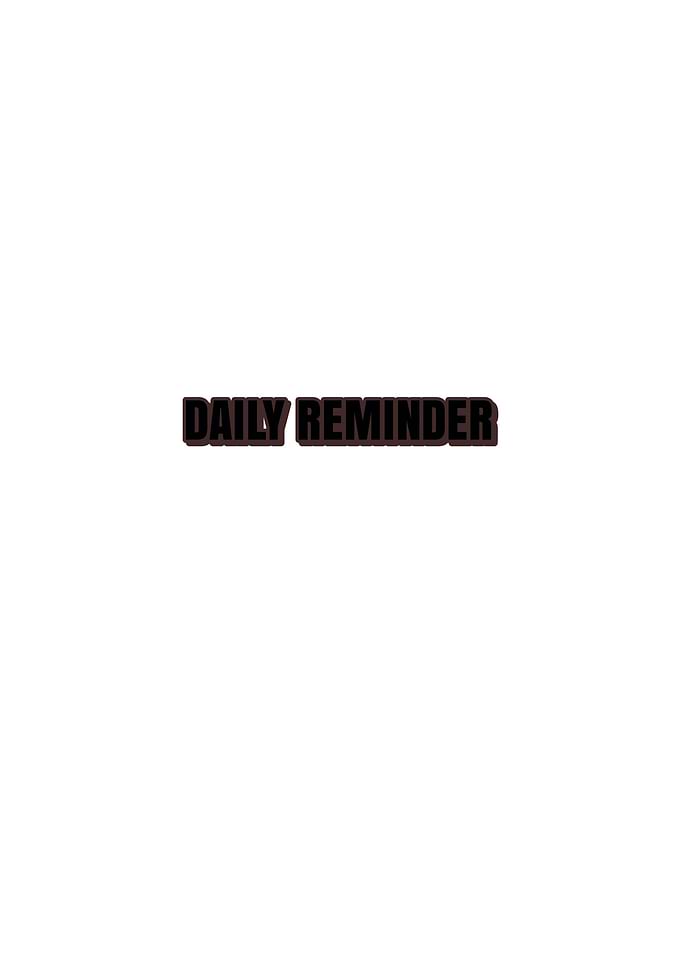 Daily Reminder Text Art