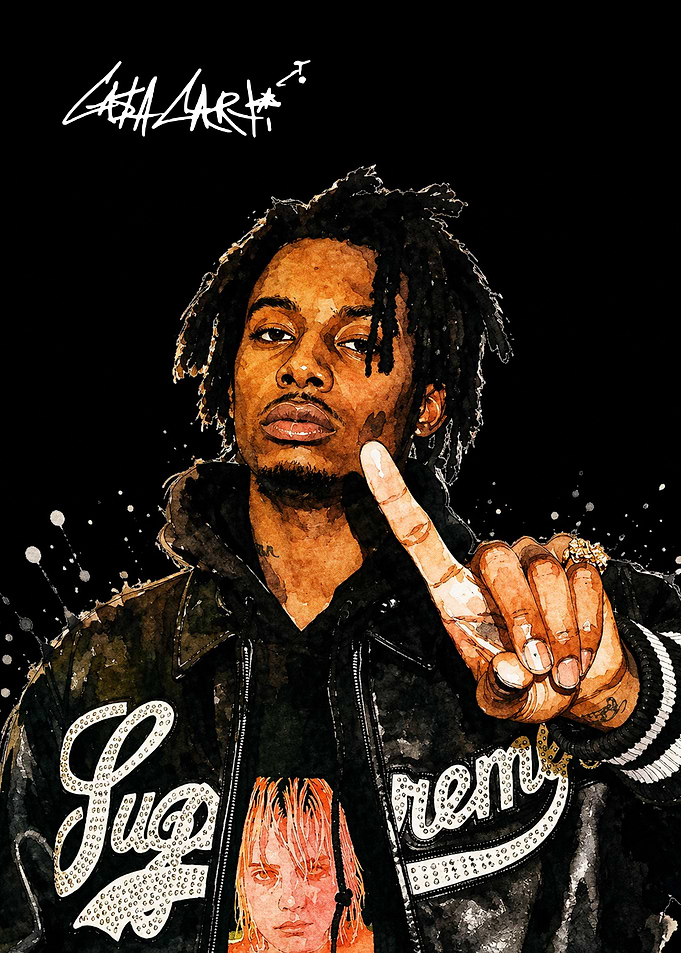 Playboi Carti Watercolor Portrait