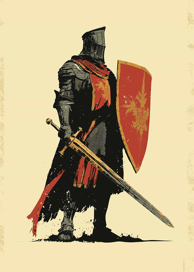 Knight with Sword and Shield
