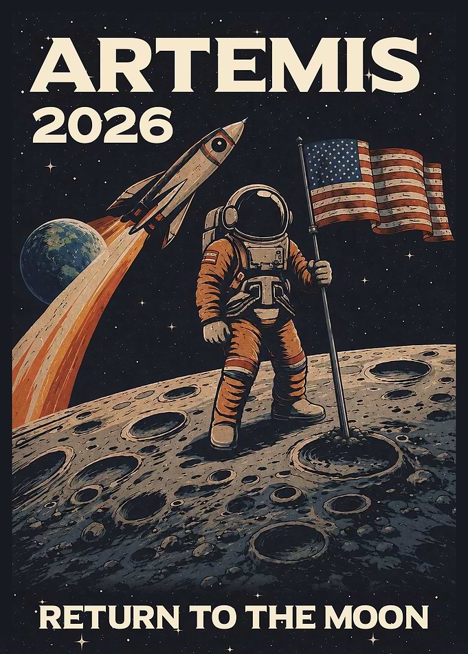 Artemis 2026 Return to the Moon Poster