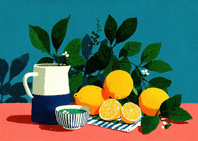 Still Life with Lemons and Pitcher