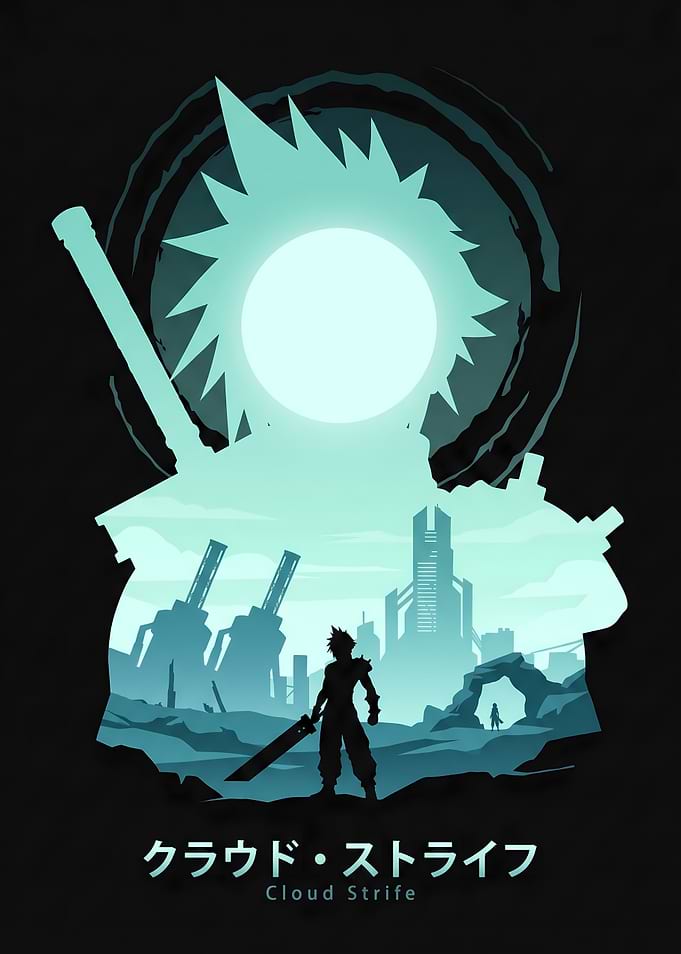 Cloud Strife Minimalist Art