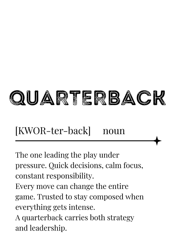 Quarterback Definition Art