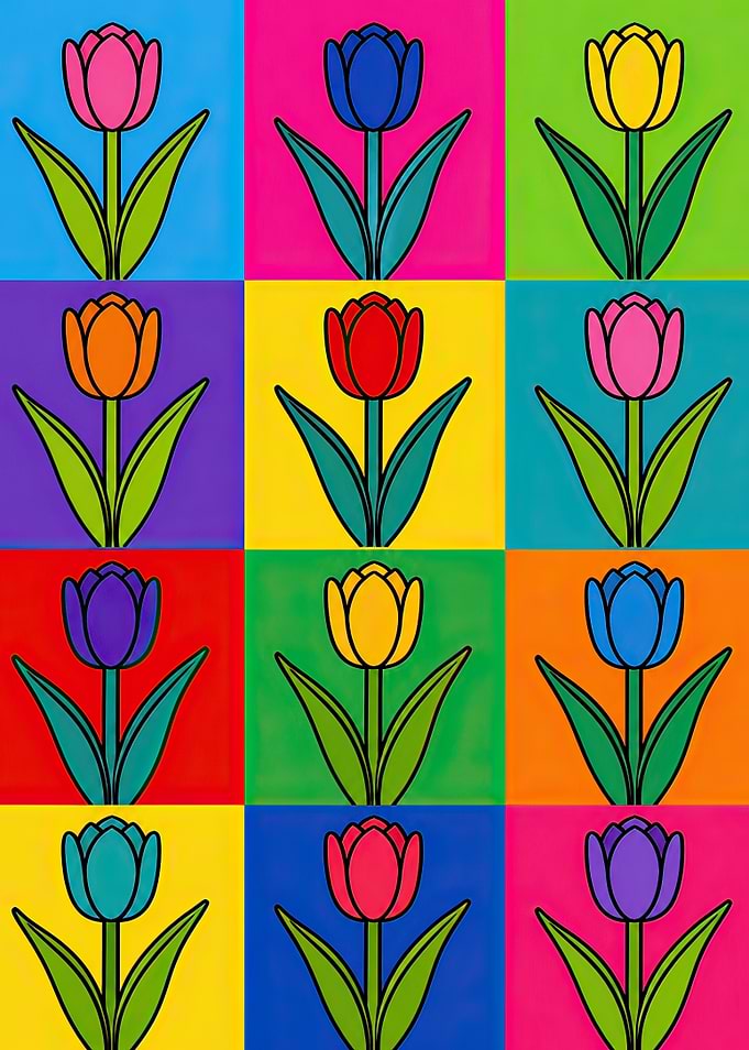 Pop Art Tulips