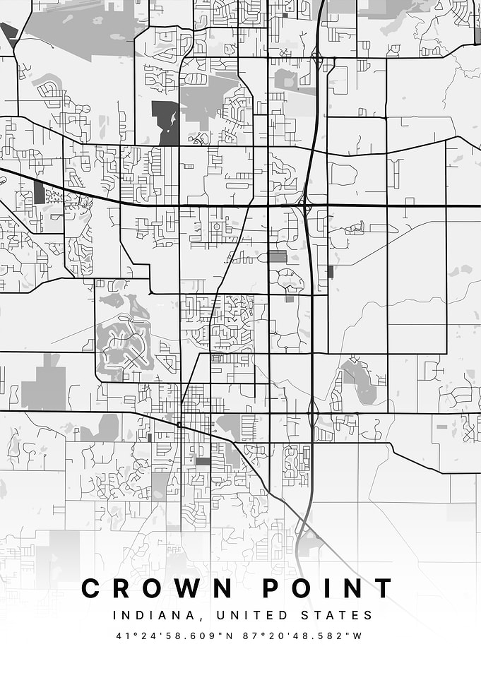 Crown Point Indiana Light Map
