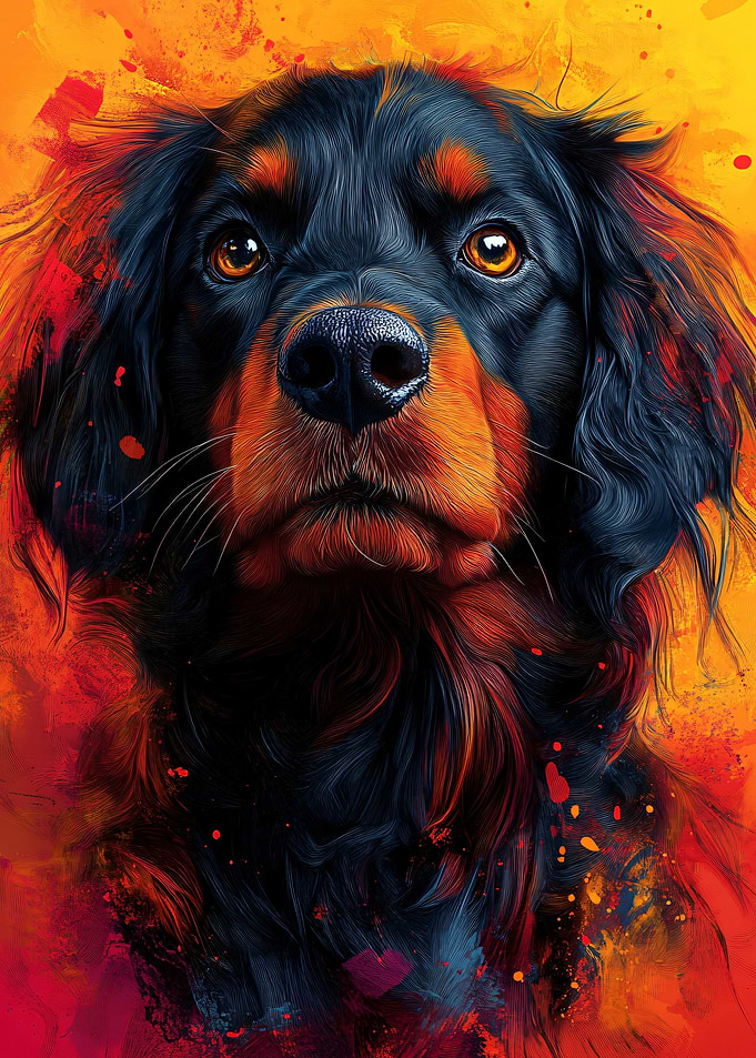 Vibrant Dog Portrait