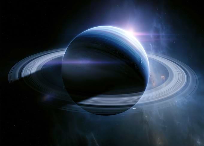 Ringed Planet in Space