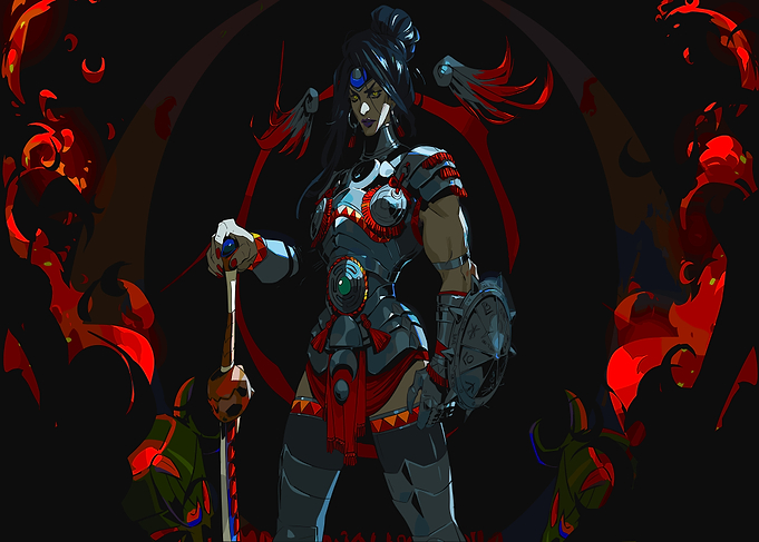 Warrior Woman with Sword and Shield