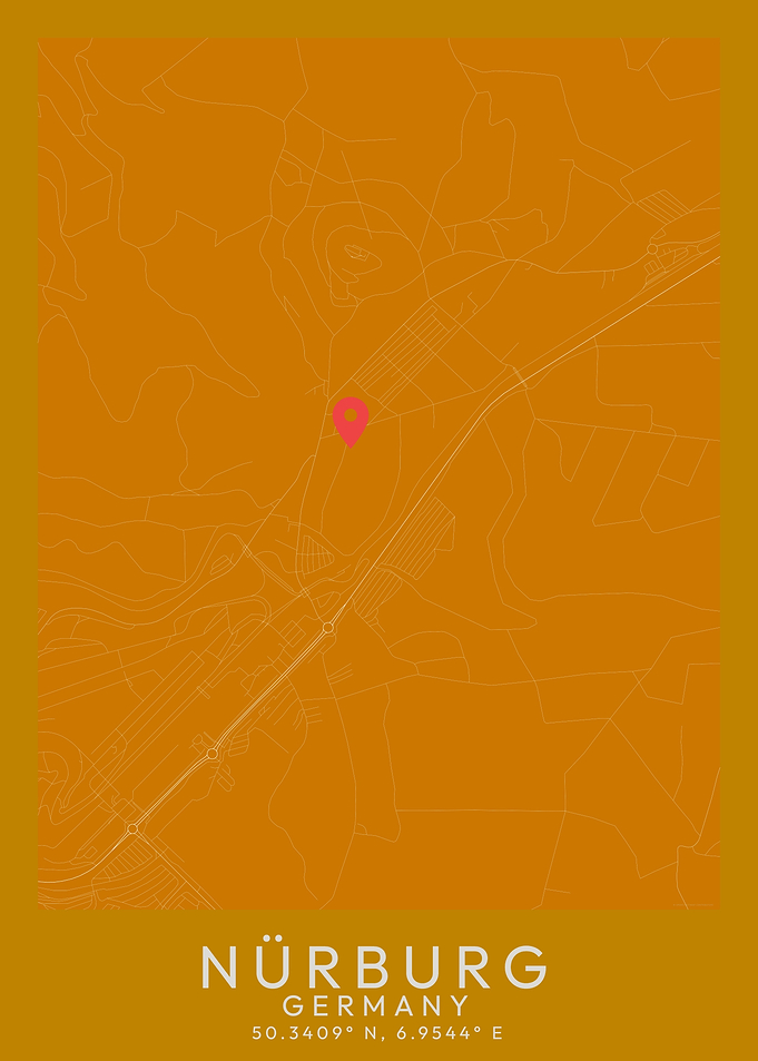 Nürburg Germany Map Poster
