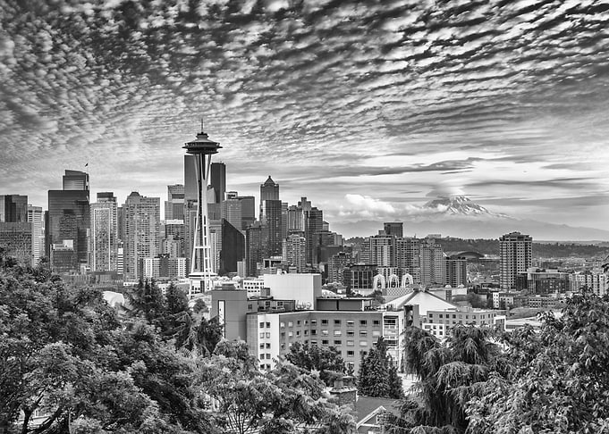 Seattle Skyline with Mount Rainier