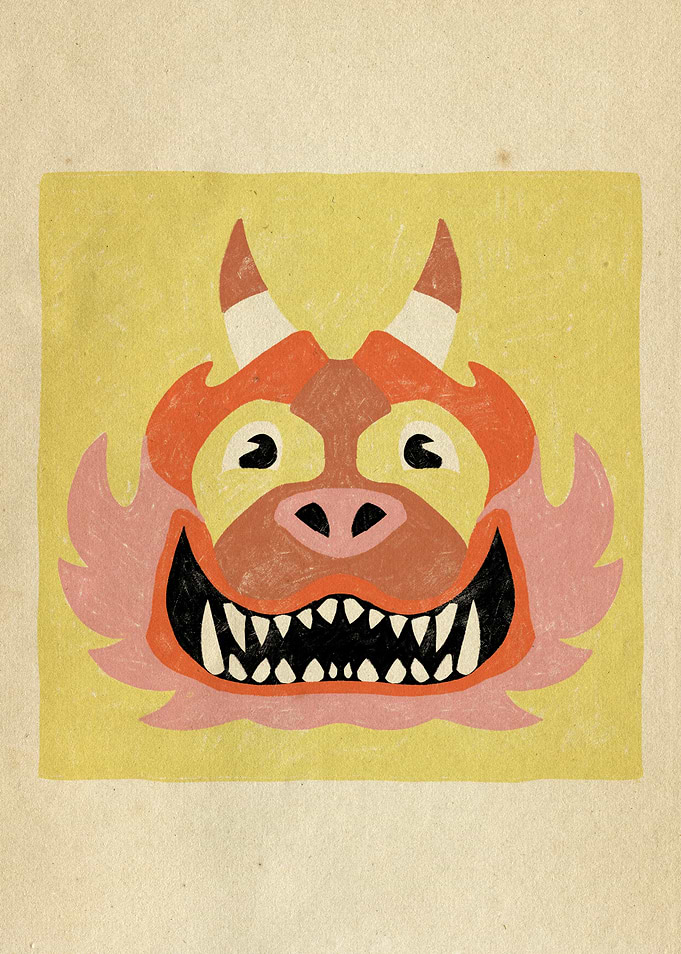 Dancing Diablitos - Monster Faces Illustrations