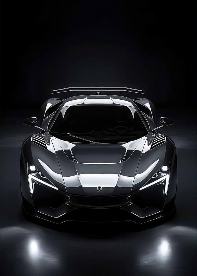 Sleek Silver Sports Car