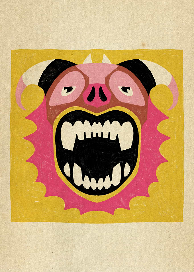 Dancing Diablitos - Monster Faces Illustrations