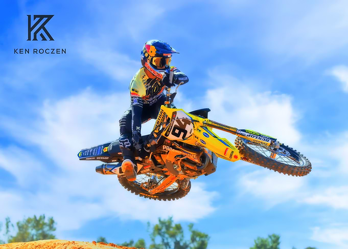 Motocross Rider Ken Roczen in Mid-Air