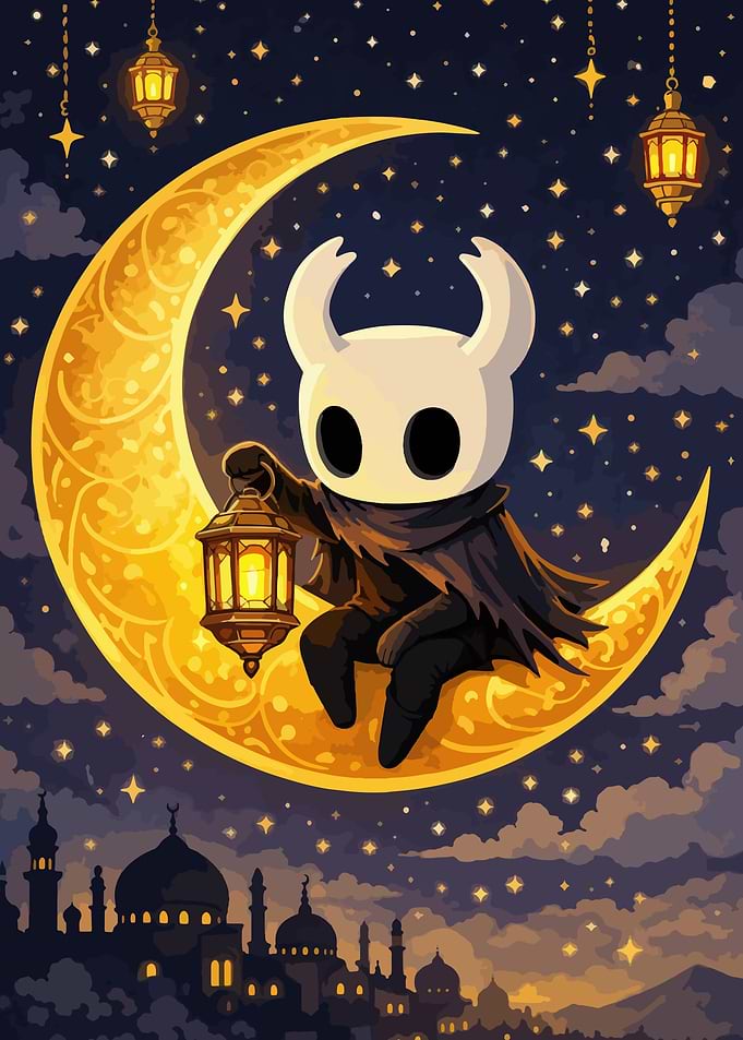 Knight on Crescent Moon with Lantern
