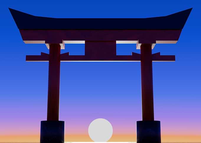 Torii Gate at Sunset
