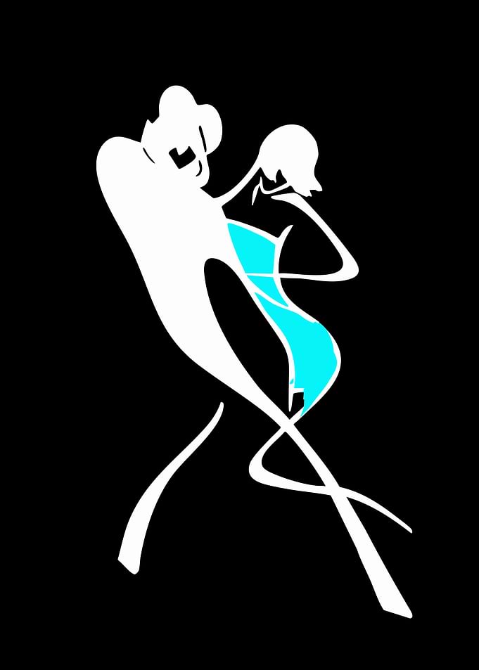 Couple dancing tango