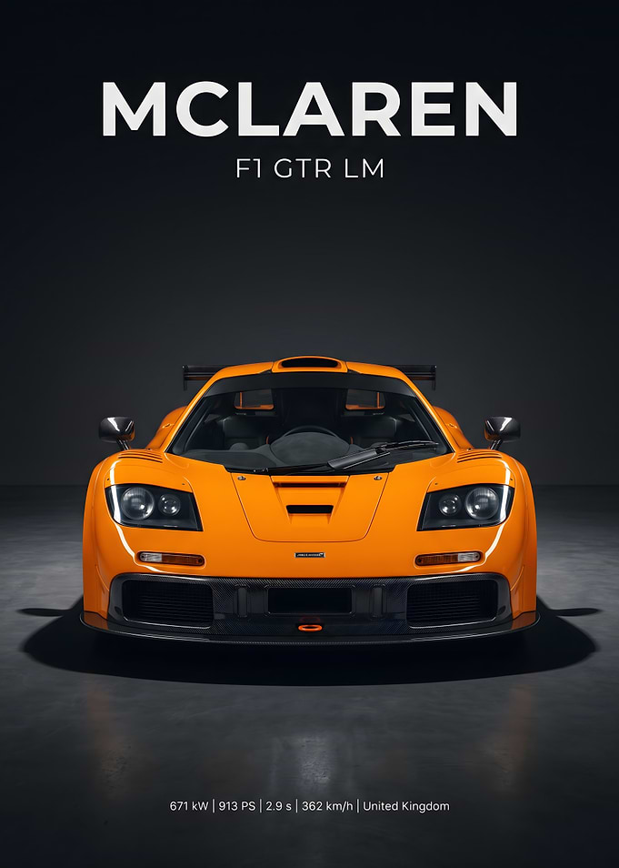 McLaren F1 GTR LM Poster