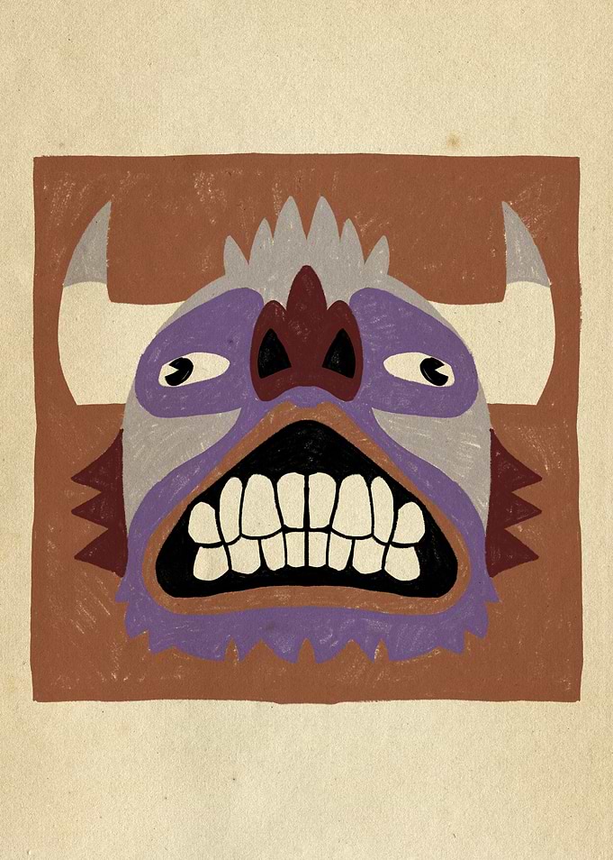 Dancing Diablitos - Monster Faces Illustrations