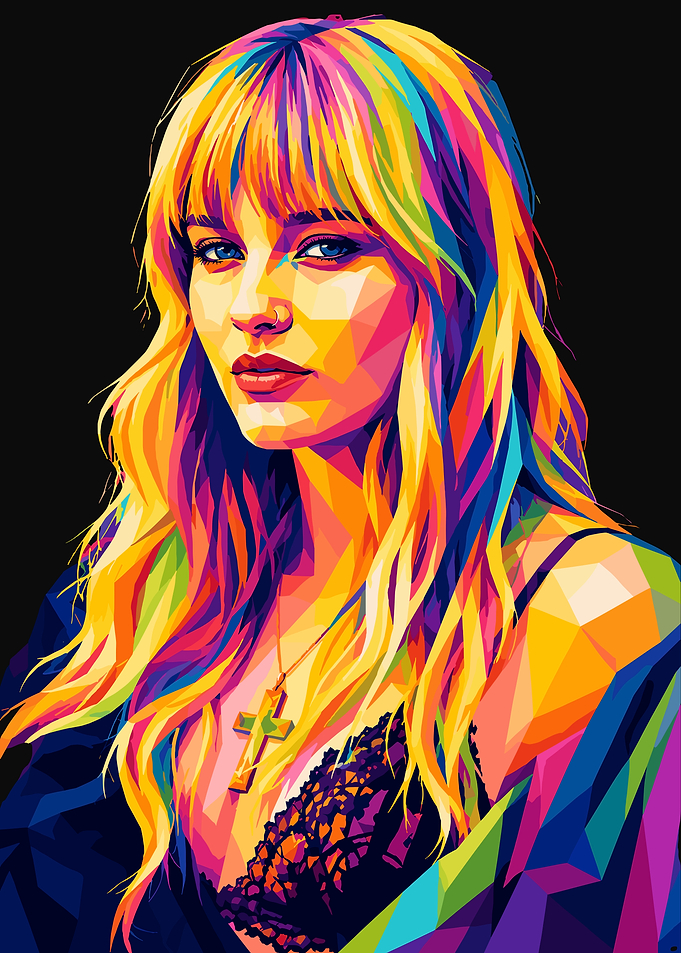 Colorful Portrait of a Woman
