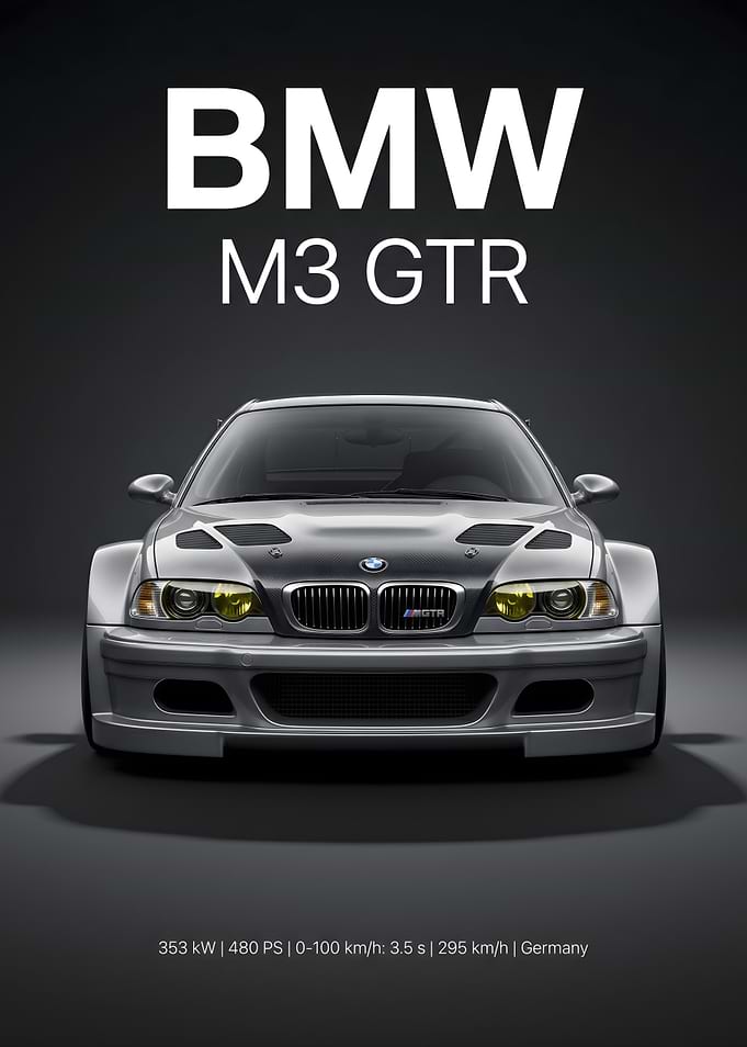 BMW M3 GTR Poster