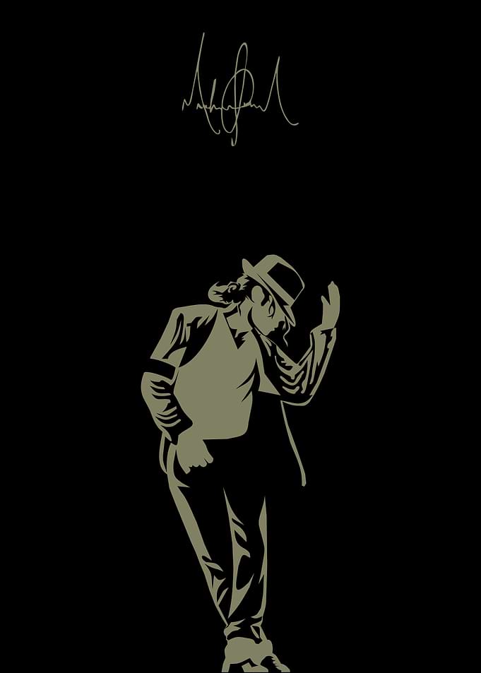 Michael Jackson Silhouette with Signature