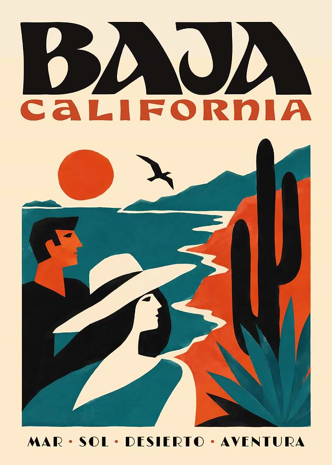 Baja California Travel Poster