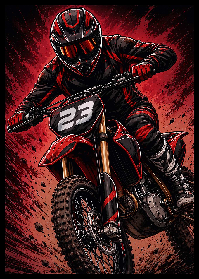 Motocross Rider Number 23