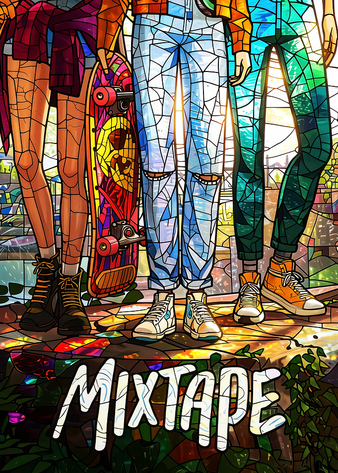 Mixtape Stained Glass Art