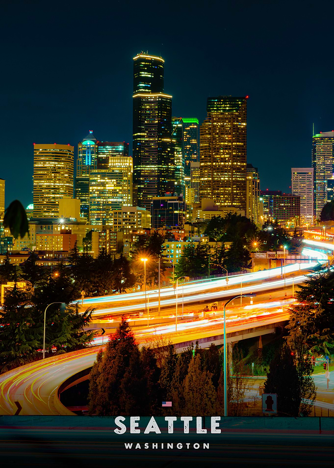 Seattle Skyline at Night