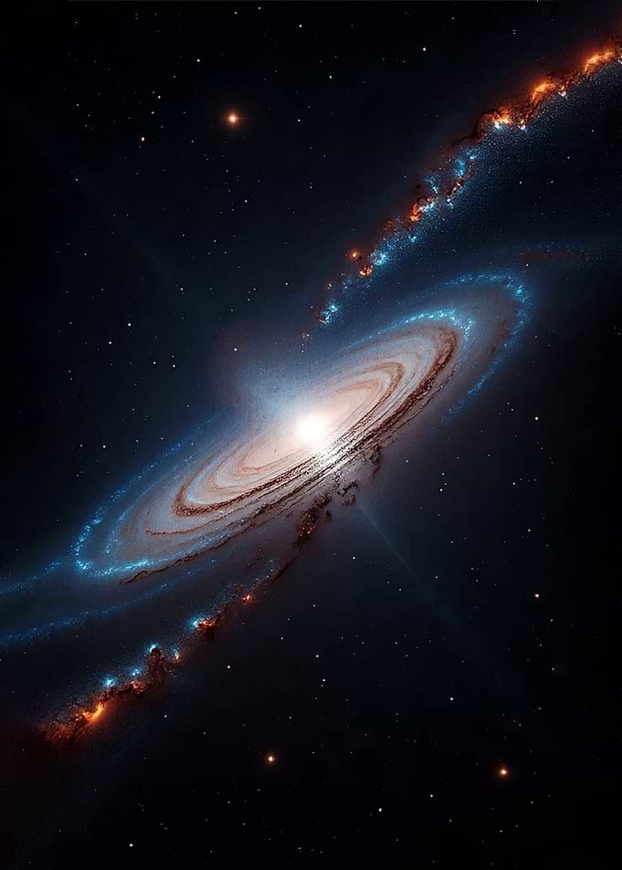 Andromeda Galaxy in Deep Space