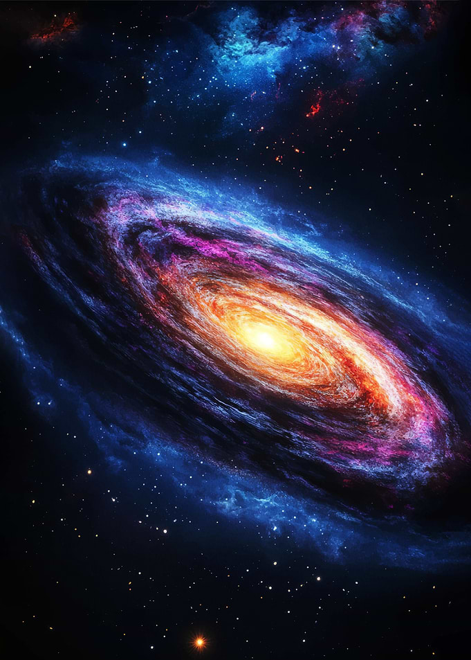 Vibrant Spiral Galaxy in Deep Space