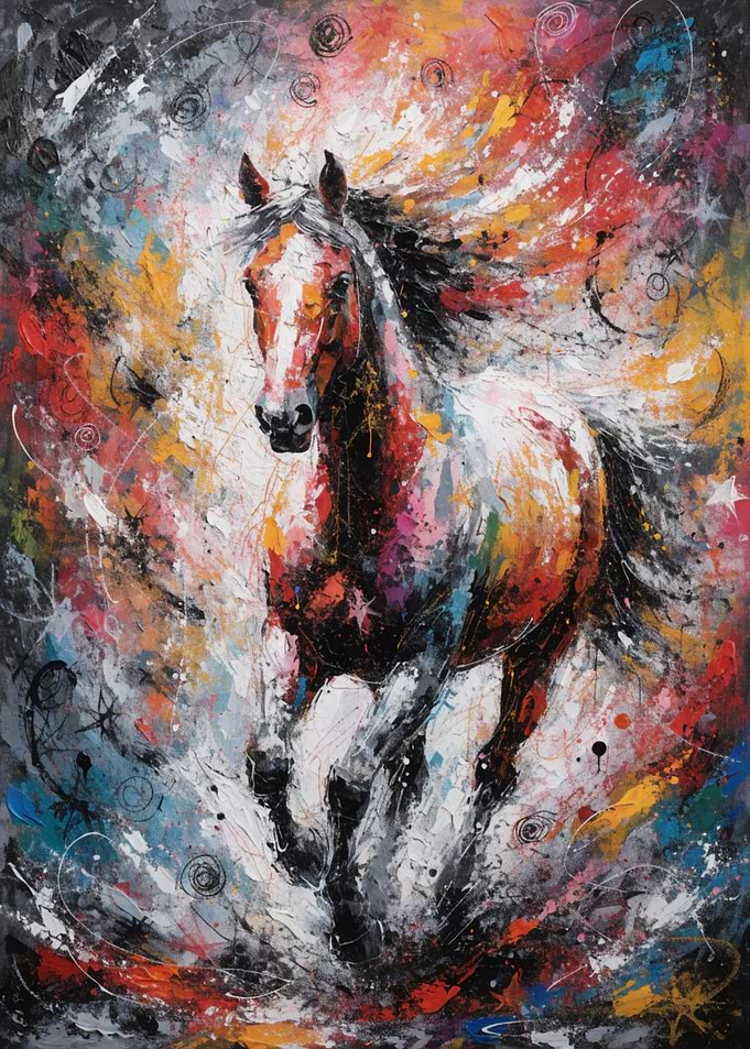 Abstract Horse Painting
