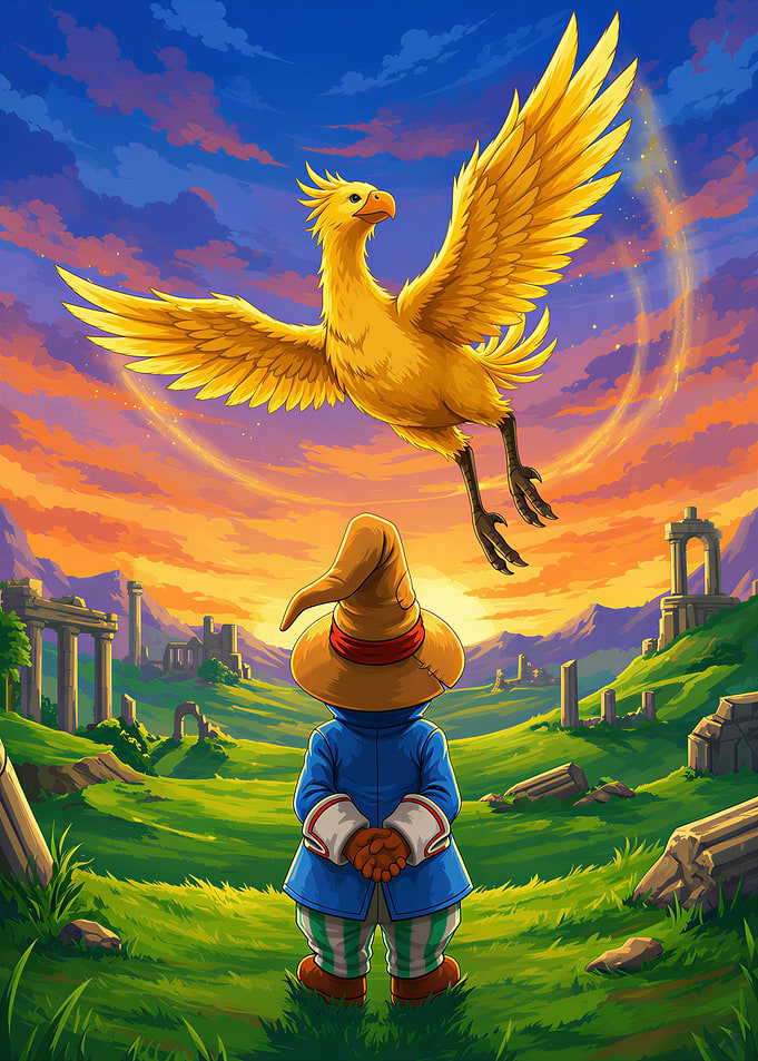Vivi Ornitier and Chocobo
