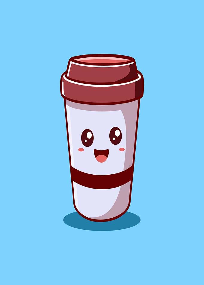 Cute Coffee Cup Character