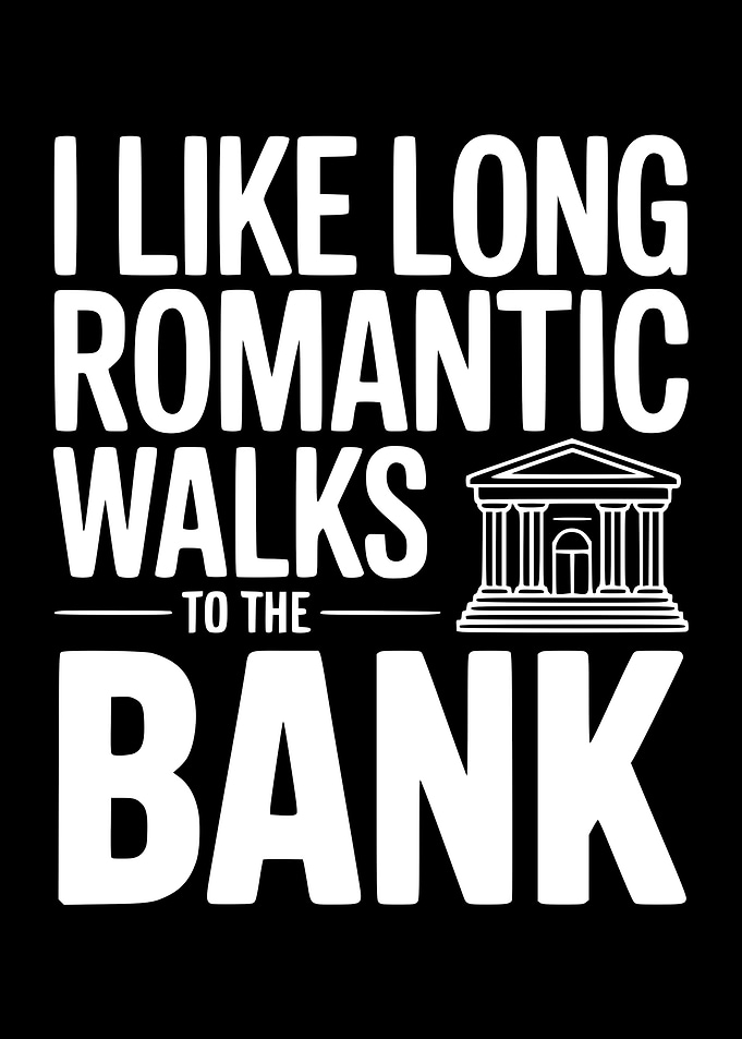 I Like Long Romantic Walks to the Bank