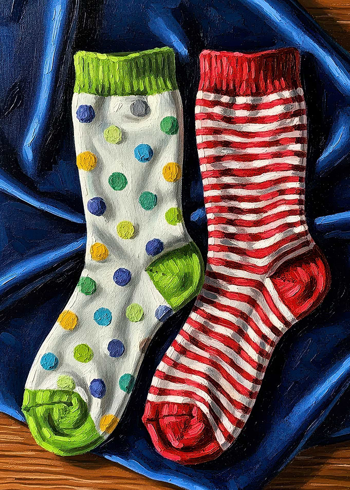 Polka Dot and Striped Socks