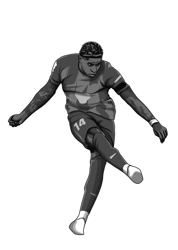 Marcus Rashford Black and White Version