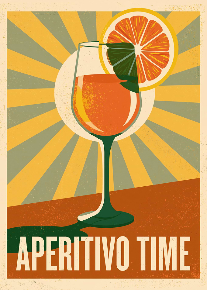Aperitivo Time Cocktail Poster