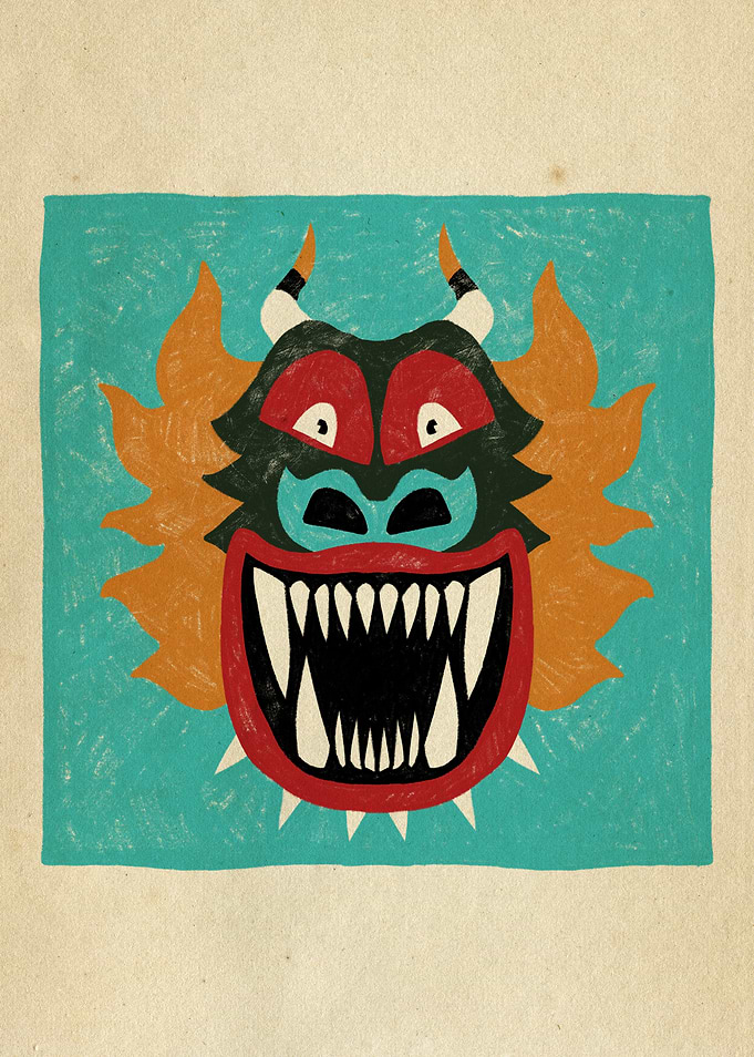 Dancing Diablitos - Monster Faces Illustrations
