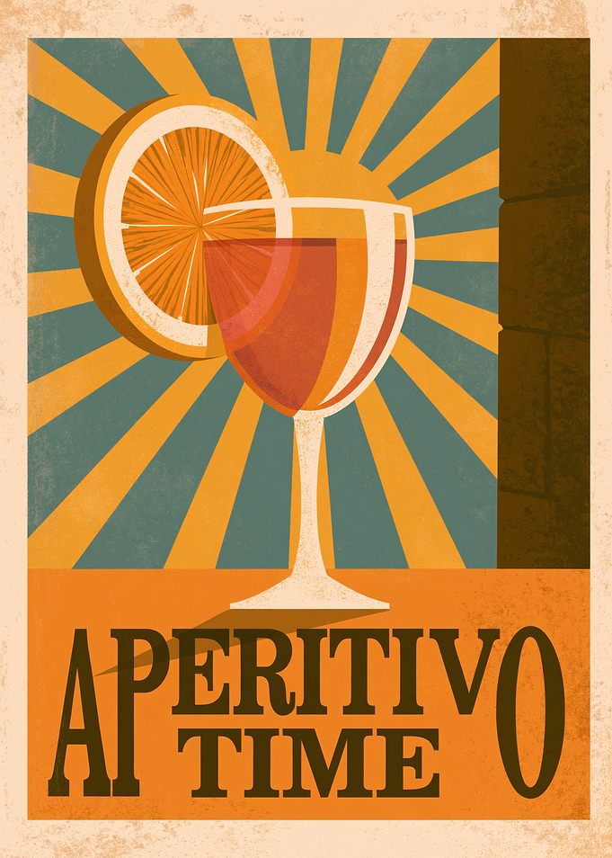 Aperitivo Time Cocktail Poster