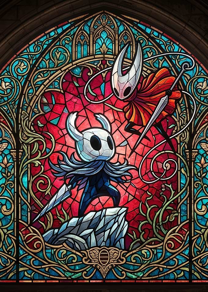 Hollow Knight Stained Glass Art