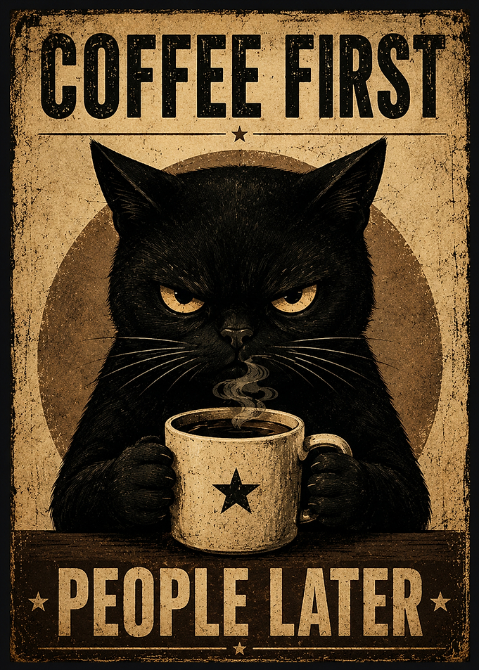 Grumpy Cat : Coffee First People Later