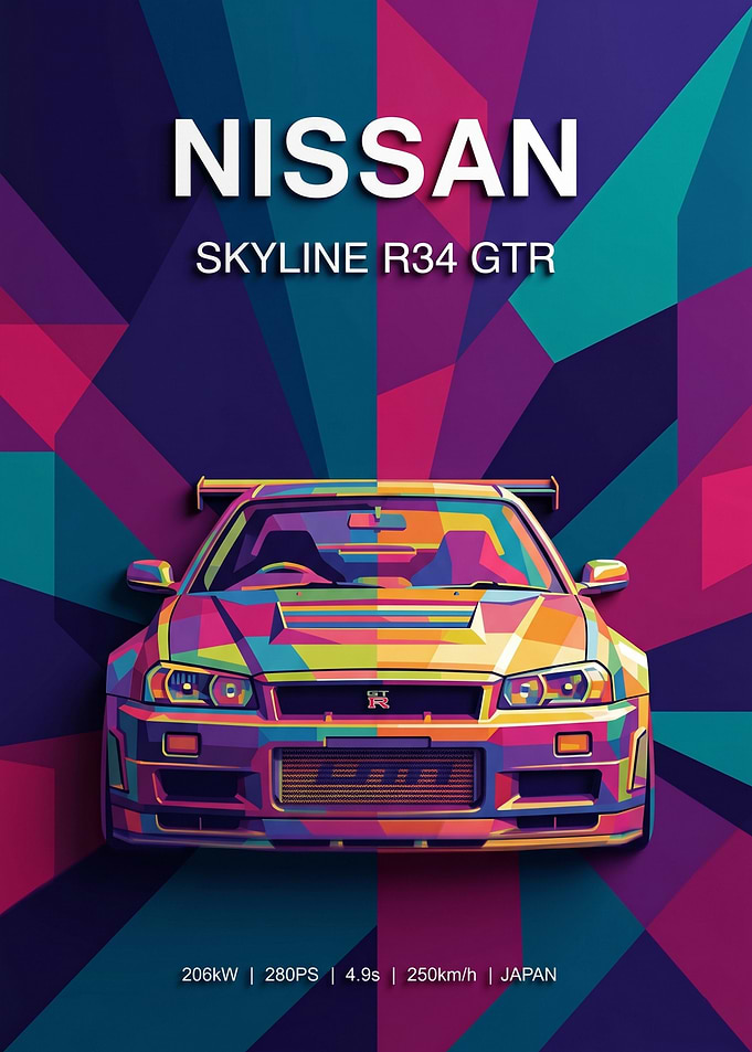 Nissan Skyline R34 GTR Pop Art